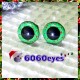 1 Pair Hand Painted Green Wreath Eyes Plastic Eyes Safety Eyes